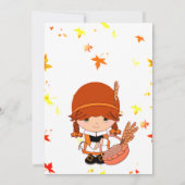 Little Pilgrim Custom Thanksgiving Party Kaart (Achterkant)