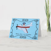Little Pilot Baby shower Dank je wel Bedankkaart (Voorkant)