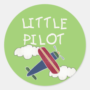 Little Pilot Tshirts and Gifts Ronde Sticker