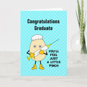 Little Pinch Egghead Nurse Afstuderen Card Bedankkaart