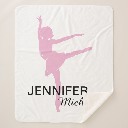 Little Pink Ballerin]une couverture Sherpa (Devant)