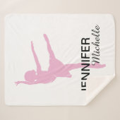 Little Pink Ballerin]une couverture Sherpa (Devant (Horizontal))