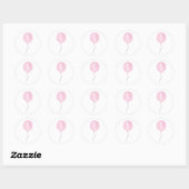 Little Pink Balloon Verjaardagsnummer Stickers (Vel)