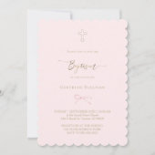 little pink bow | Baptism Kaart (Voorkant)