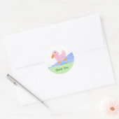 Little Pink Duck Hartelijk dank Ronde Sticker (Envelop)