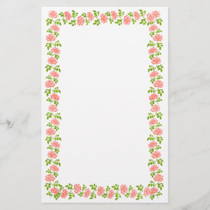 Little Pink English Tea Rozen Stationery Briefpapier