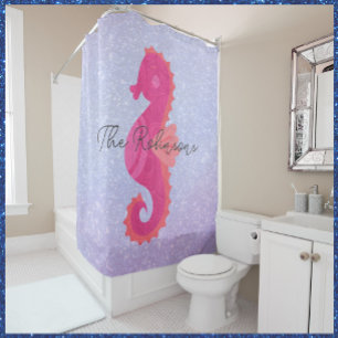Little Pink Seahorse Douchegordijn