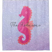 Little Pink Seahorse Douchegordijn (Voorkant)