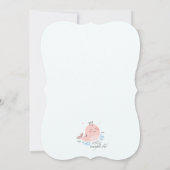 Little Pink Whale Pool verjaardagsfeestje Kaart (Achterkant)