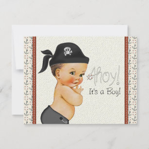 Little Pirate Baby shower Kaart