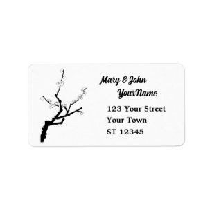 Little Plum Blossom Twig Placemat Etiket