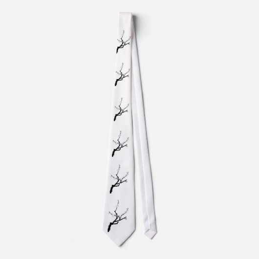 Little Plum Blossom Twig Stropdas (Voorkant)