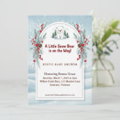 Little Polar Bear Winter Baby Shower Invitation (Debout devant)