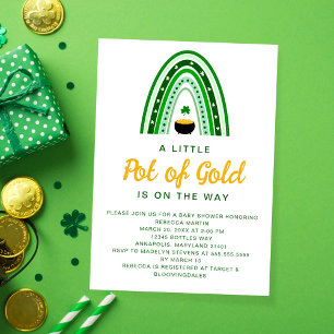 Little Pot of Gold St. Patrick's Day Baby shower Kaart