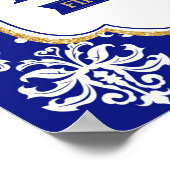 Little Prince 1er anniversaire Royal Blue Affiche  (Coin)