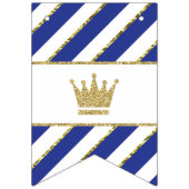 Little Prince Baby shower Banner, Royal Blue Vlaggetjes (Tweede vlag)
