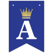 Little Prince Baby shower Banner, Royal Blue Vlaggetjes (Eerste vlag)