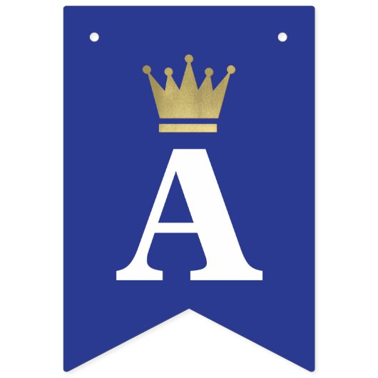 Little Prince Baby shower Banner, Royal Blue Vlaggetjes (Eerste vlag)