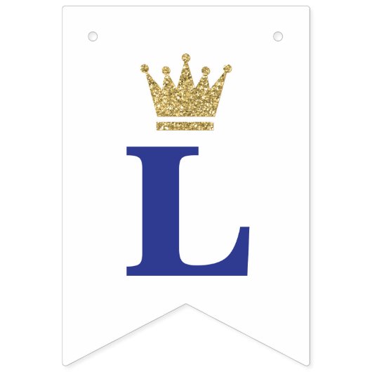 Little Prince Baby shower Banner, Royal Blue Vlaggetjes (Derde vlag)