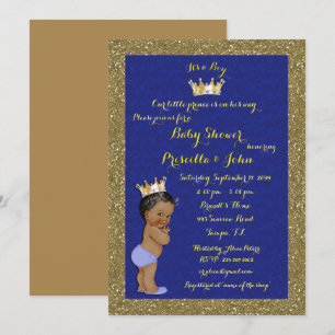 Little Prince Baby shower Invitation, trendy, chiq Kaart