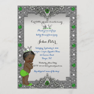 Little Prince Baby shower Invitation, trendy, chiq Kaart