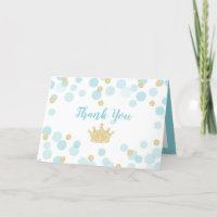 Little Prince Blue Gold Confetti Stippen Baby show