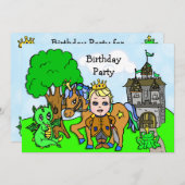 Little Prince Fairy Tale Birthday Party Kaart (Voorkant / Achterkant)