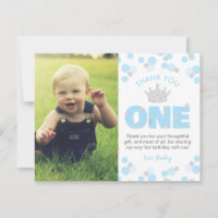 Little Prince First Birthday Light Silver