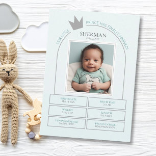 Little Prince Geboorteaankondiging Kaart