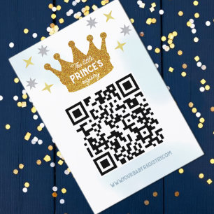 Little Prince Jongens Baby Shower Cadeau Lijst Informatiekaartje