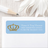 Little Prince Royal Crown Baby Blauw retouradres Etiket (Insitu)