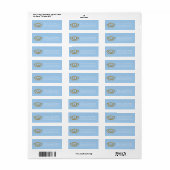 Little Prince Royal Crown Baby Blauw retouradres Etiket (Full Sheet)