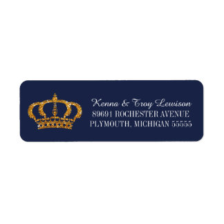 Little Prince Royal Crown Navy Blauw retouradres Etiket