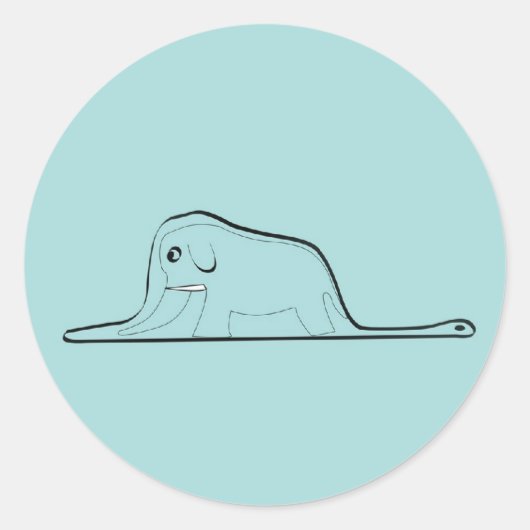 Little Prince Tekening Ronde Sticker (Voorkant)