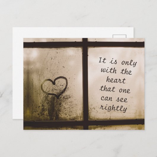 Little Prince Zitat Briefkaart (Voorkant / Achterkant)