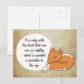 Little Prince Zitat Briefkaart (Voorkant / Achterkant)