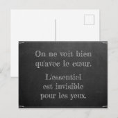 Little Prince Zitat Briefkaart (Voorkant / Achterkant)