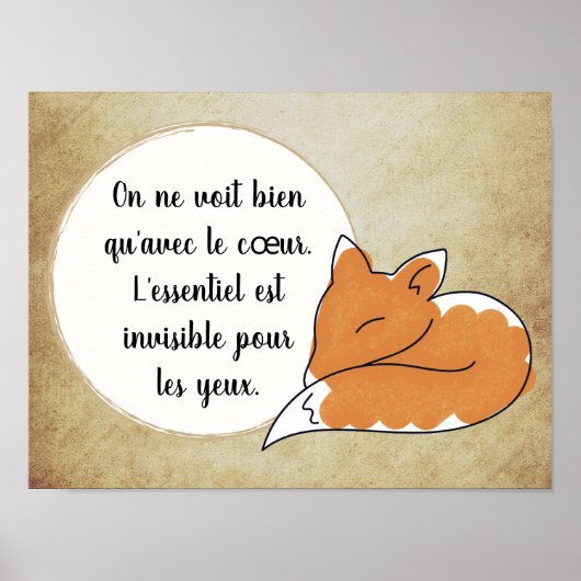 Little Prince Zitat Poster (Voorkant)