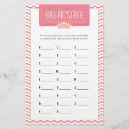 Little Princess Baby shower ABCs Game