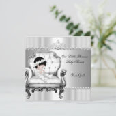 Little Princess Baby shower Girl Baby Kaart (Staand voorkant)