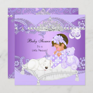 Little Princess Baby shower Girl Lavender Paars 2 Kaart