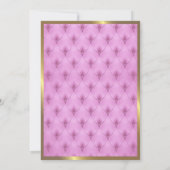 Little Princess Baby shower Invitation, Roze, Goud Kaart (Achterkant)