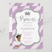 Little Princess Baby shower Invite, Faux Glitter Kaart (Voorkant / Achterkant)
