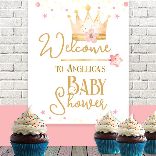 Little Princess Baby shower Welkomstbord Poster