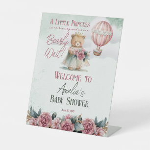 Little Princess Beer Barly Wait Girl Baby shower Reclamebord Met Voetstuk