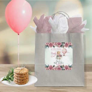 Little Princess Beer Barly Wait Girl Baby shower Vierkante Sticker