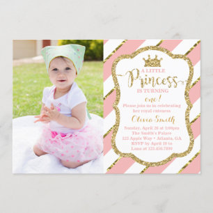 Little Princess Birthday Party Invitation Kaart
