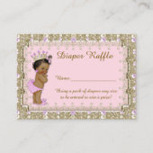 Little Princess Diaper Raffle Tickets, roze Informatiekaartje (Voorkant)