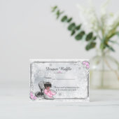 Little Princess Luier Raffle Tickets, grijs bevror Informatiekaartje (Staand voorkant)