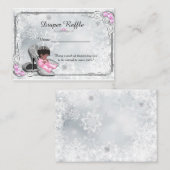 Little Princess Luier Raffle Tickets, grijs bevror Informatiekaartje (Voorkant / Achterkant)